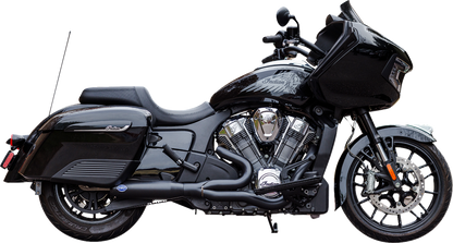 S&S CYCLE 2-into-1 Qualifier Exhaust System - Race Only - Black - Stainless Steel 550-1084