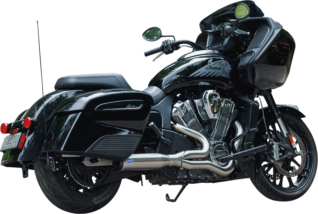 S&S CYCLE 2-into-1 Qualifier Exhaust System - Race Only - Brushed - Stainless Steel 550-1082