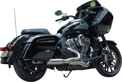 S&S CYCLE 2-into-1 Qualifier Exhaust System - Race Only - Brushed - Stainless Steel 550-1082