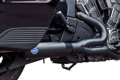 S&S CYCLE 2-into-1 Qualifier Exhaust System - 50-State - Black - Stainless Steel 550-1085