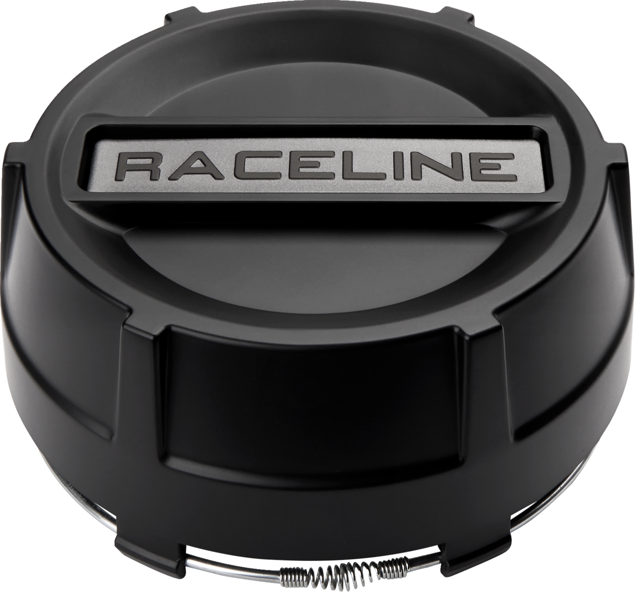 RACELINE WHEELS Center Cap - Replacement/Wheel - UTV - 4/137 | 4/156 - Black with Decal CPR-A12BG-156