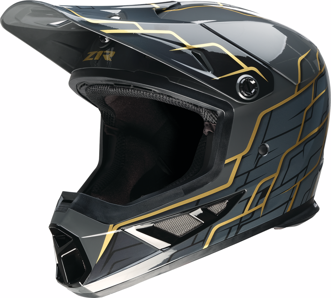 Z1R Rise 2.0 Helmet - Hyacinth - Black/Gold - Medium 0110-8627