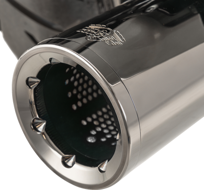 VANCE & HINES Hi-Output Slip-On Mufflers - Dark Chrome - 4-1/2" 16468