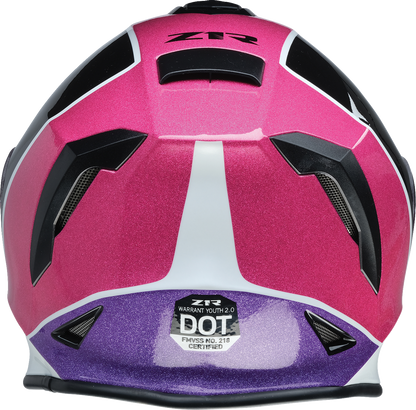 Z1R Youth Warrant 2.0 Snow Helmet - Fresh Pow - Pink/Purple - Large 0122-0137