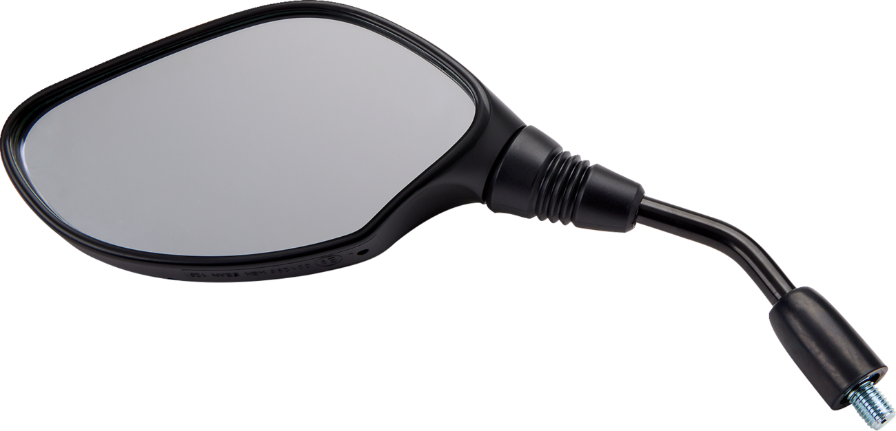 PARTS UNLIMITED Mirror - Side View - Oval - Black - Left 96008