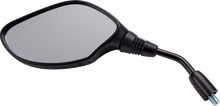 PARTS UNLIMITED Mirror - Side View - Oval - Black - Left 96008