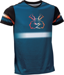 MOOSE OFFROAD Mountain Bike Short-Sleeve Jersey - Blue/Orange - Large 5020-0264