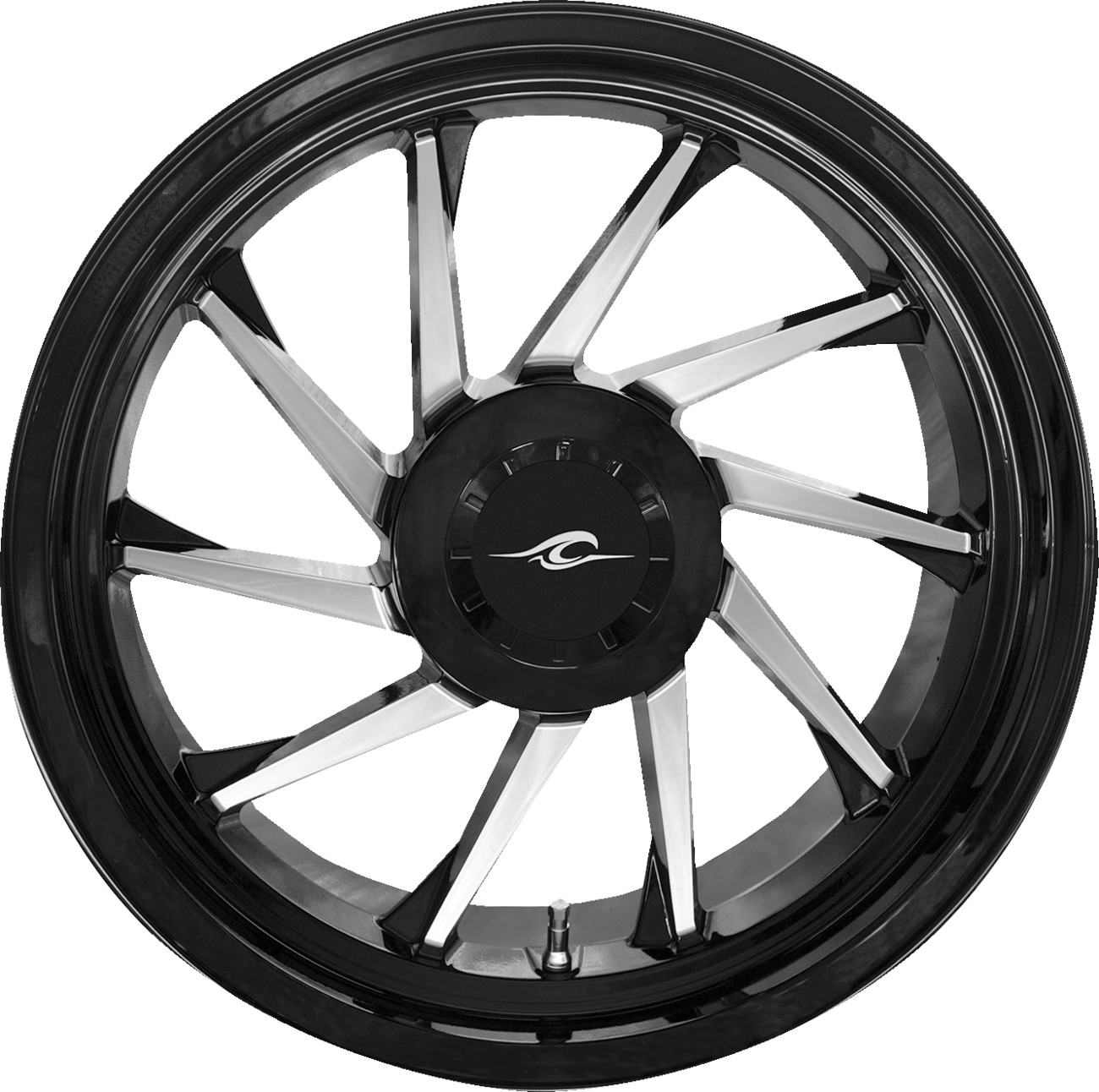 COASTAL MOTO Wheel - Hurricane 3D - Rear Left - Black/Chrome - 18" - Trike 3D-HURL-187T-BC