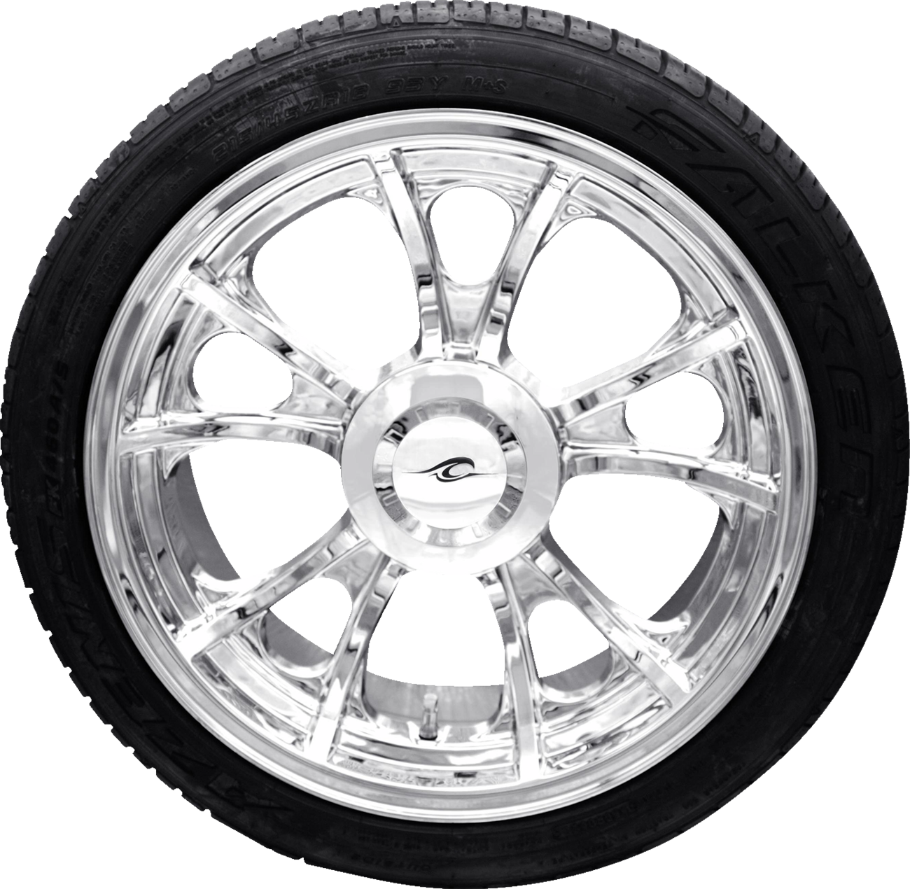COASTAL MOTO Largo 3D Rear Wheel - Chrome (18") | Falken Tire (215/45ZR18) - Trike PKG-LGO-187T-CH