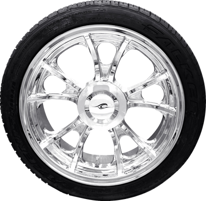 COASTAL MOTO Largo 3D Rear Wheel - Chrome (18") | Falken Tire (215/45ZR18) - Trike PKG-LGO-187T-CH