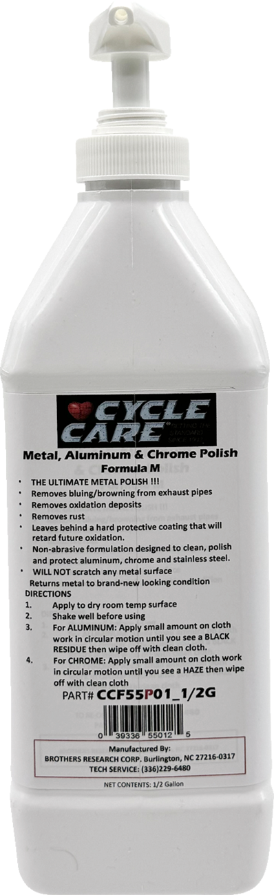 CYCLE CARE FORMULAS Formula M Aluminum/Chrome Polish - Bag in Box - 1/2 U.S. gal. CCF55P01_1/2G