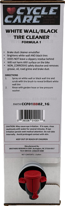 CYCLE CARE FORMULAS Formula 1 Wheel & Tire Cleaner - Bag in Box - 1 US gal. CCF01BB02_1G