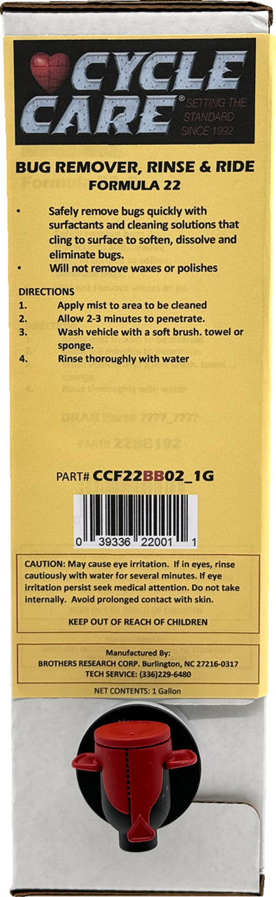 CYCLE CARE FORMULAS Formula 22 Spray & Ride - Bag in Box - 1 U.S. gal. CCF22BB02_1G