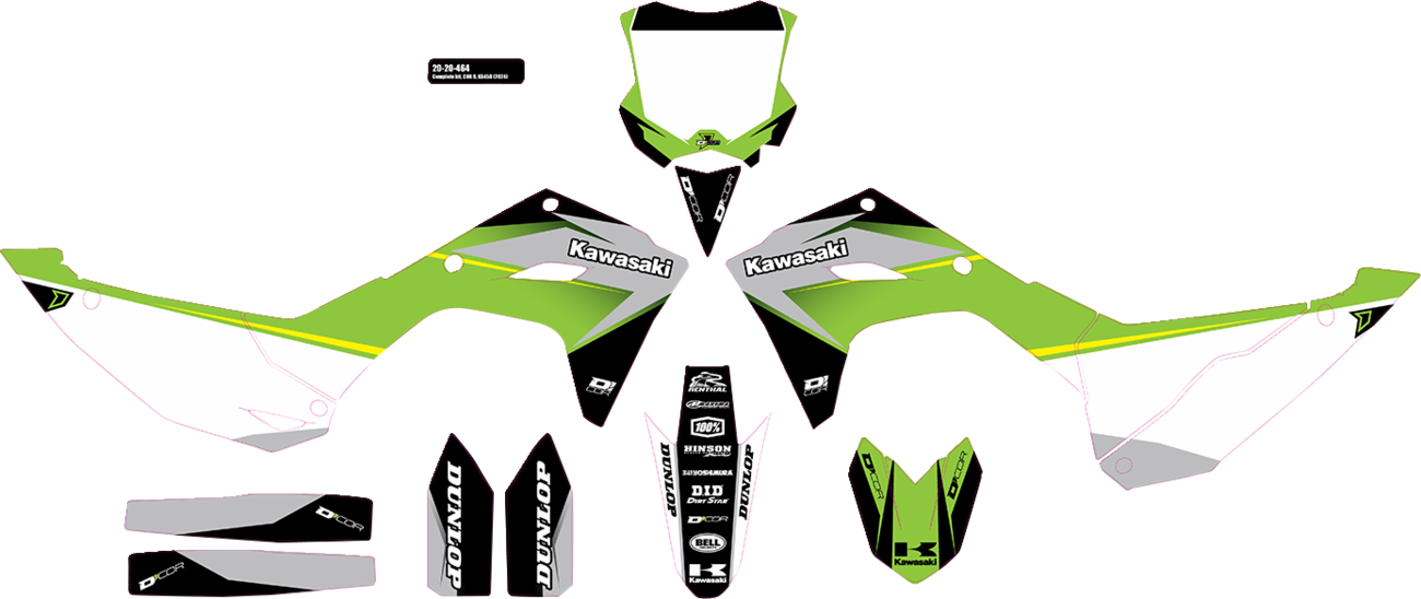 D'COR VISUALS Graphic Kit - Cor 9 Kawasaki - KX 250/450 20-20-464