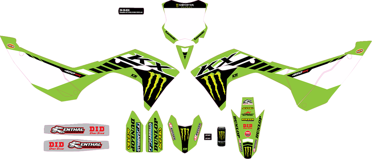 D'COR VISUALS Graphic Kit - Monster Energy - KX 450 '24-'26 20-20-824
