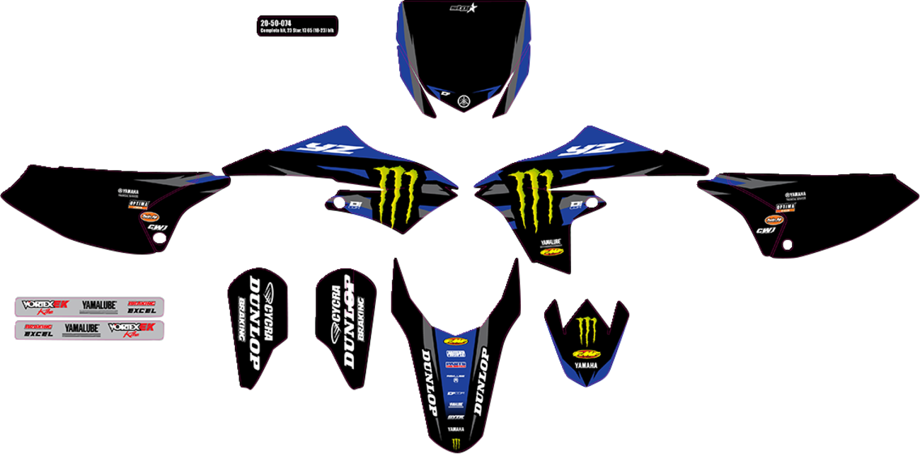 D'COR VISUALS Graphic Kit - Monster Energy Star - YZ 65 20-50-074