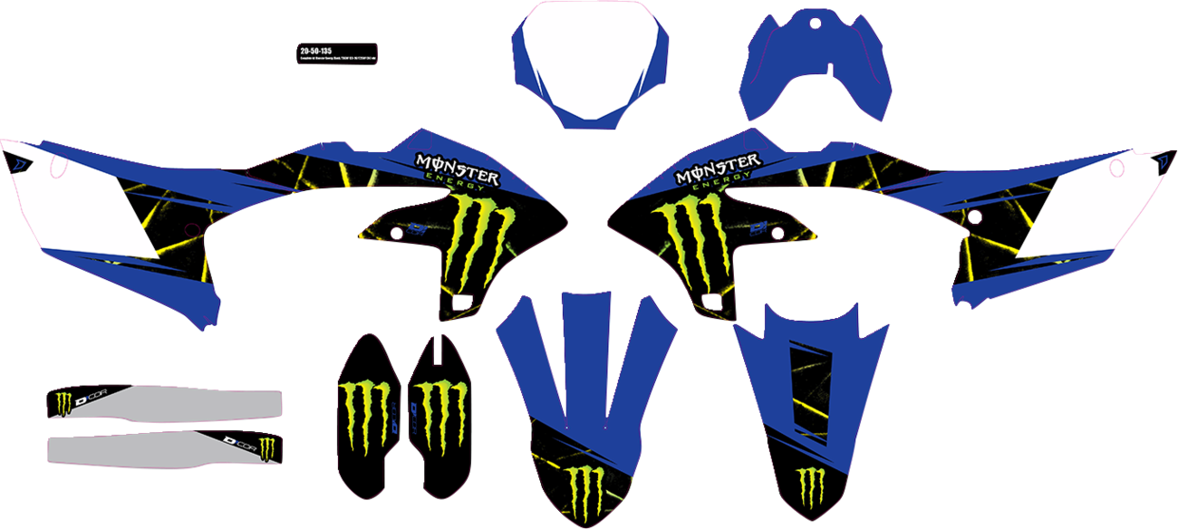 D'COR VISUALS Graphic Kit - Monster Energy Slash - YZ 250/450 F 20-50-135