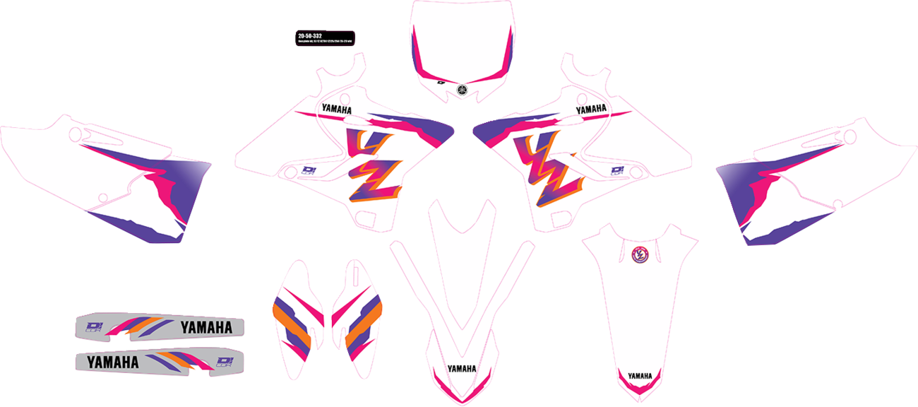 D'COR VISUALS Graphic Kit - '93 YZ Retro - YZ 125/250 '15-'21 20-50-332