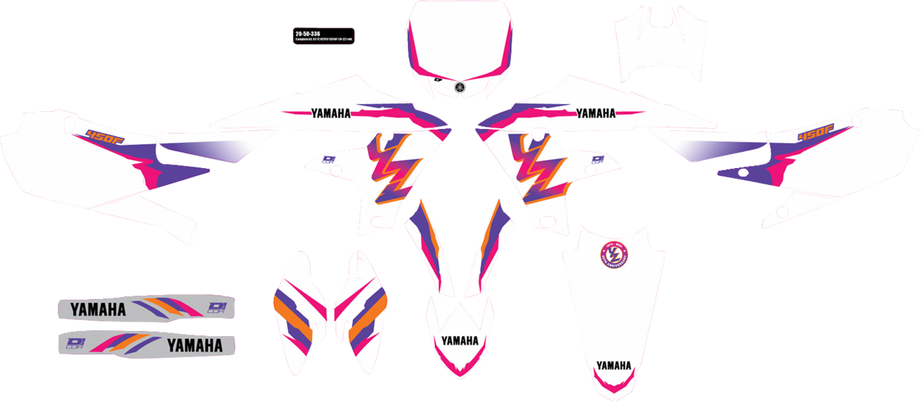 D'COR VISUALS Graphic Kit - '93 YZ Retro - YZ 450F '18-'22 20-50-336