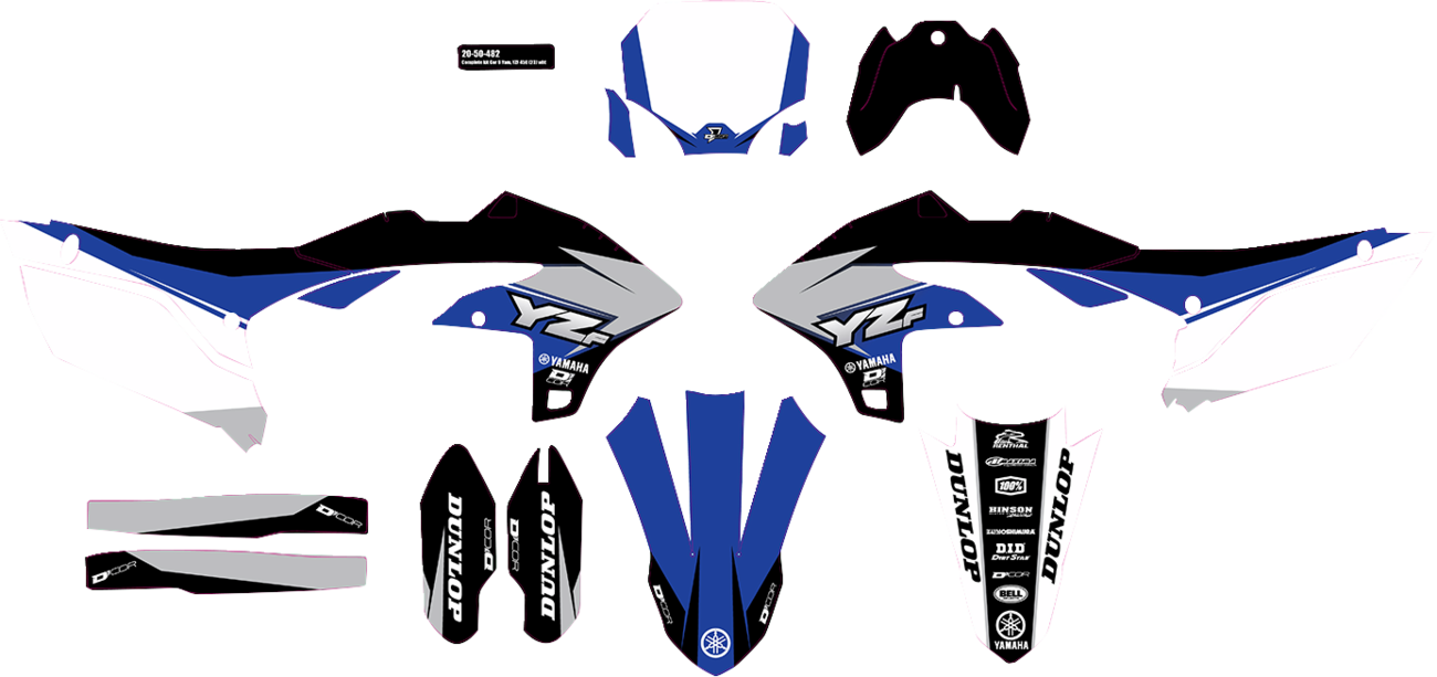 D'COR VISUALS Graphic Kit - Cor 9 Yamaha - YZ 250/450 F 20-50-482