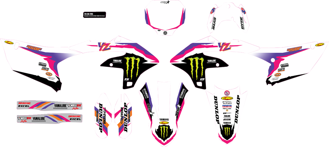 D'COR VISUALS Graphic Kit - '93 Monster Energy YZ Retro Star - YZ 450 F '23-'24 20-50-705