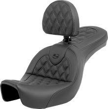 SADDLEMEN Roadsofa™ Seat - Lattice Stitch - with Backrest - FXD '06-'17 806-04-182BR