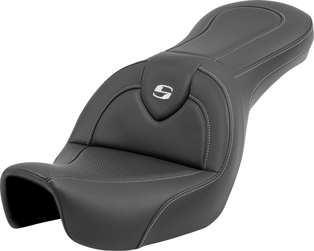SADDLEMEN Roadsofa™ Carbon Fiber Seat - Carbon Fiber - without Backrest - FXD '06-'17 806-04-185