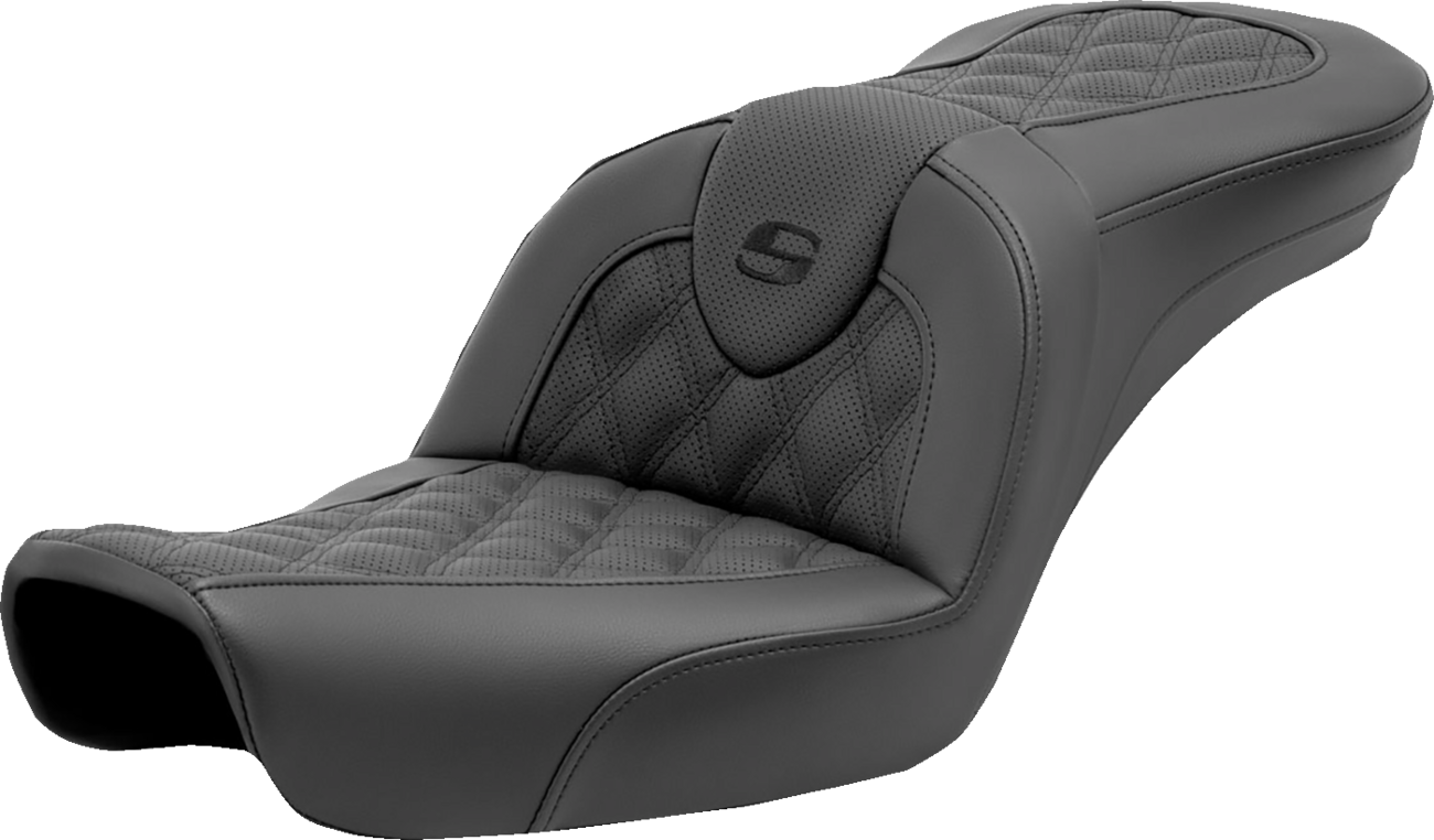 SADDLEMEN Roadsofa™ Seat - Lattice Stitch - without Backrest - FXD '96-'03 896-04-182