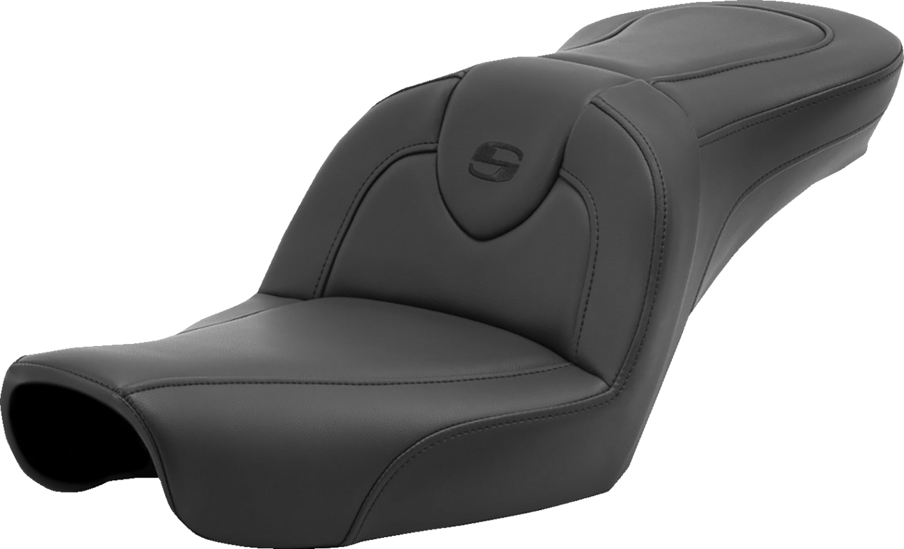 SADDLEMEN Roadsofa™ Seat - without Backrest - Black/Black Stitching - FXD '96-'03 896-04-187