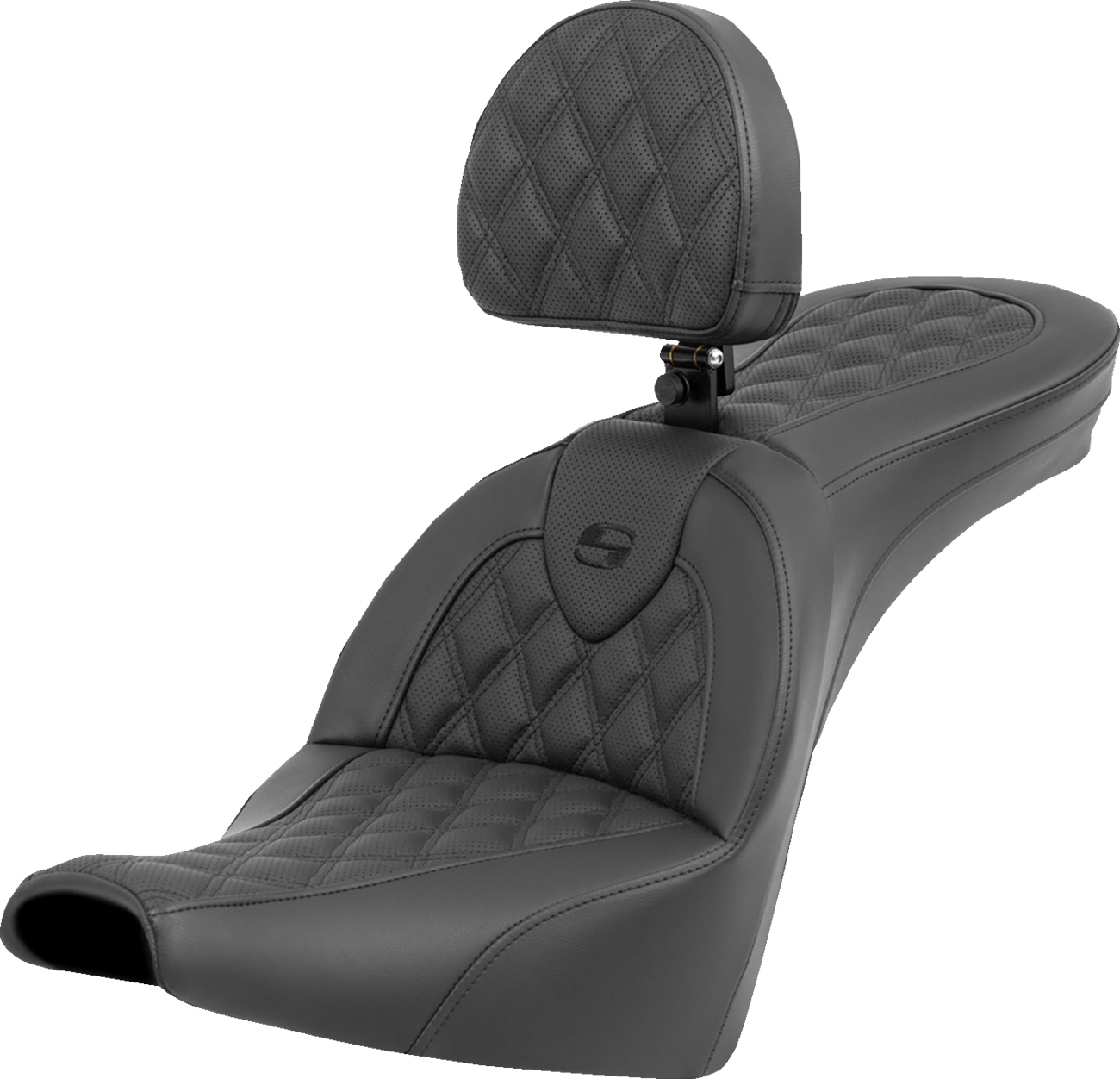 SADDLEMEN Roadsofa™ Seat - Lattice Stitch - with Backrest - FXBB/FXST '18-'24 818-30-182BR