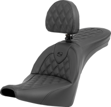 SADDLEMEN Roadsofa™ Seat - Lattice Stitch - with Backrest - FXBB/FXST '18-'24 818-30-182BR