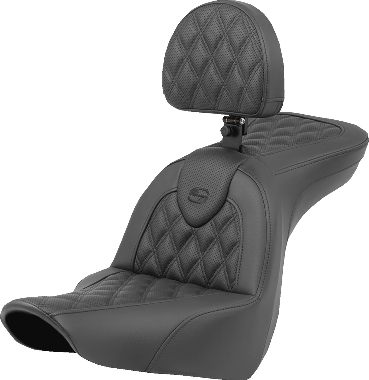 SADDLEMEN Roadsofa™ Seat - Lattice Stitch - with Backrest - FXLR/FLSB '18-'23 818-29-182BR