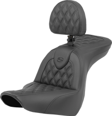 SADDLEMEN Roadsofa™ Seat - Lattice Stitch - with Backrest - FXLR/FLSB '18-'23 818-29-182BR