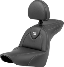 SADDLEMEN Roadsofa™ Carbon Fiber Seat - Carbon Fiber - with Backrest - FXLR/FLSB '18-'23 818-29-185BR