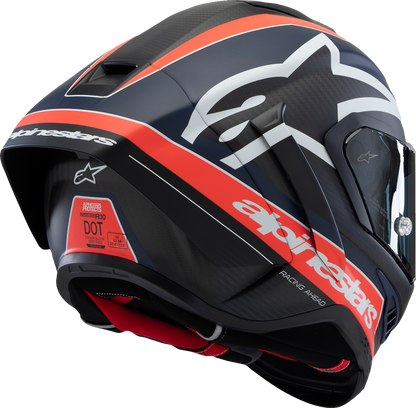 ALPINESTARS Supertech R10 Helmet - Team - Matte Black/Carbon Red Fluo/Blue - Small 8200224-1383-S