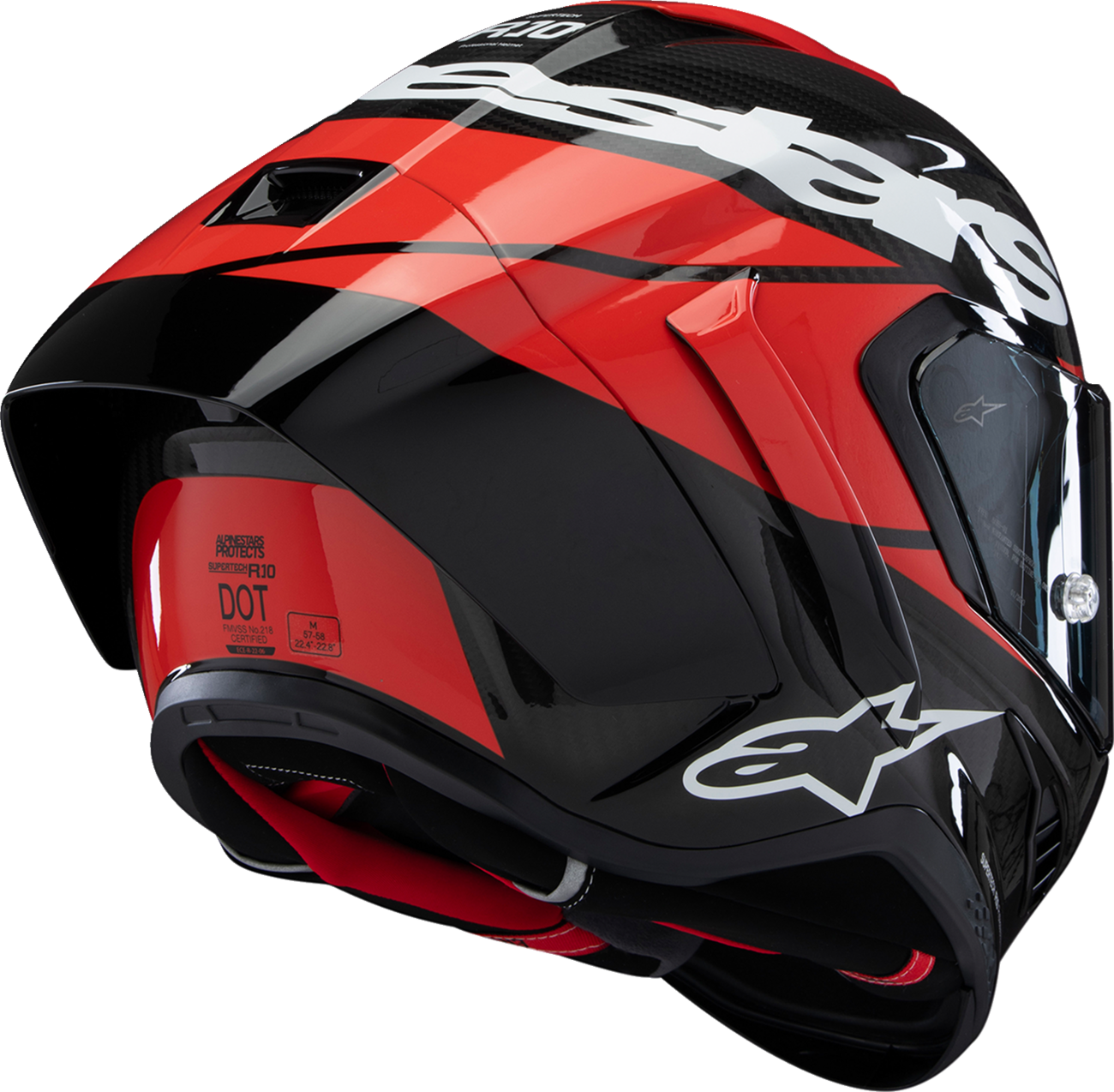 ALPINESTARS Supertech R10 Helmet - Element - Carbon/Red/White - Small 8200324-1363-S