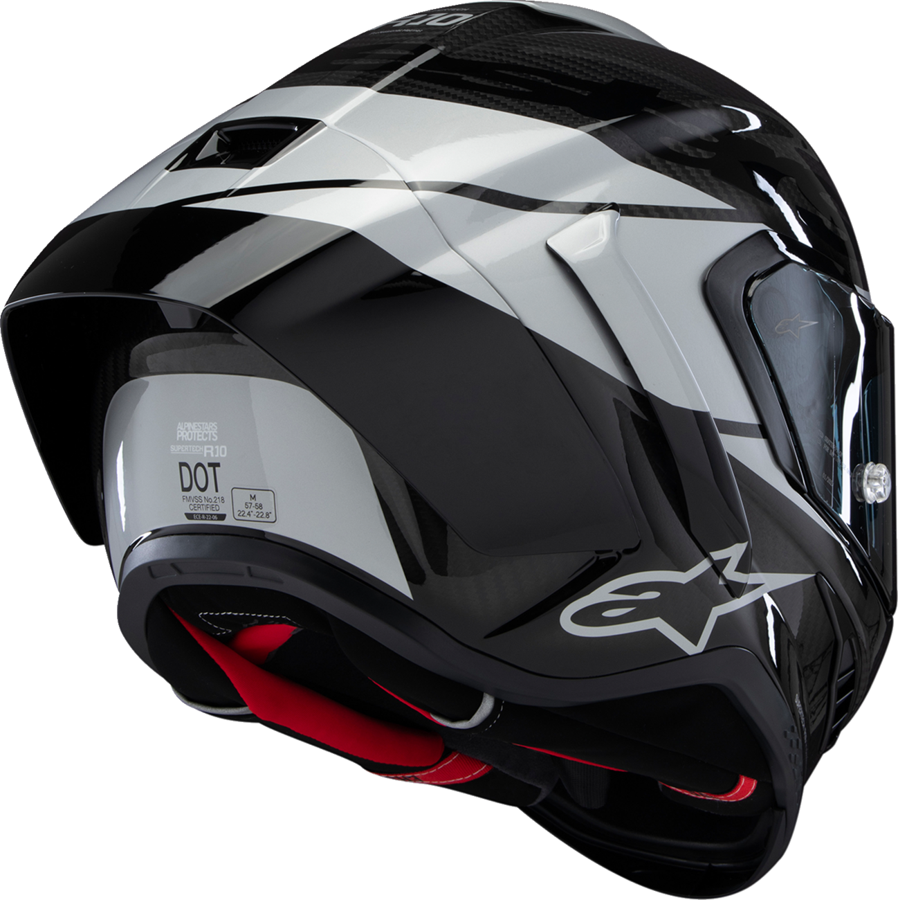 ALPINESTARS Supertech R10 Helmet - Element - Carbon/Silver/Black - Large 8200324-1368-L