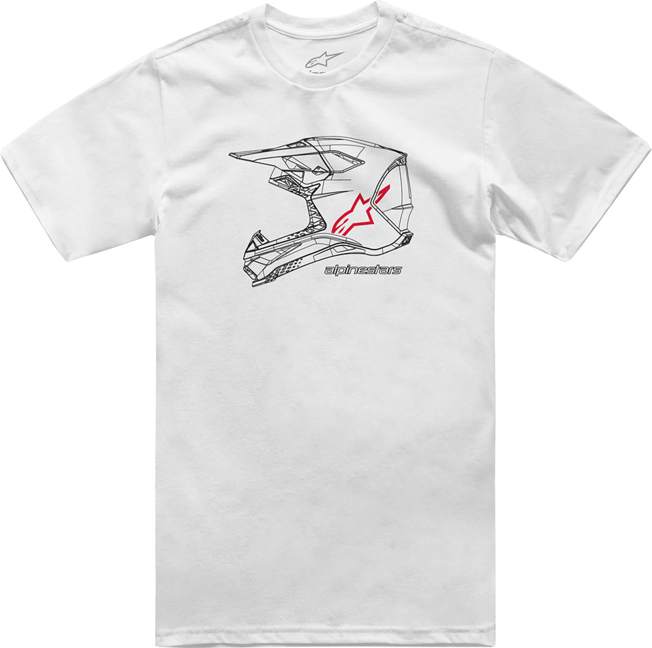 ALPINESTARS MX Helmet T-Shirt - White - 2XL 1214-73116-20-2XL