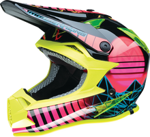 MOOSE OFFROAD Youth F.I. Helmet - Vaporwave - MIPS® - Black/Pink/Yellow - Large 0111-1616