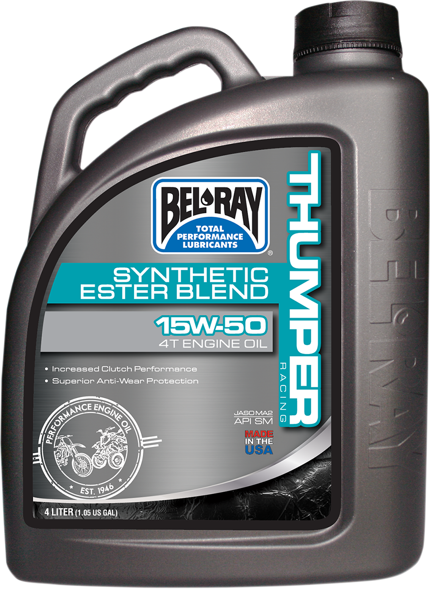BEL-RAY Thumper Synthetic Blend 4T Oil - 15W-50 - 4L 99530-B4LW