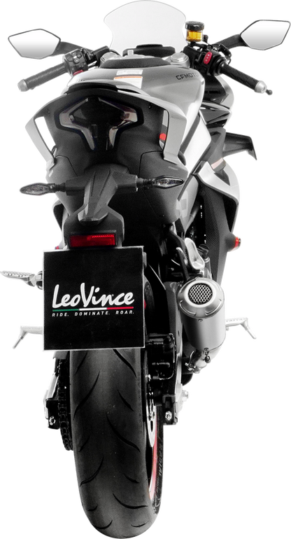 LEOVINCE LV-10 Slip-On Muffler - Matte - Stainless Steel 15265U