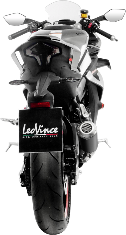 LEOVINCE LV-10 Slip-On Muffler - Black - Stainless Steel 15265BU