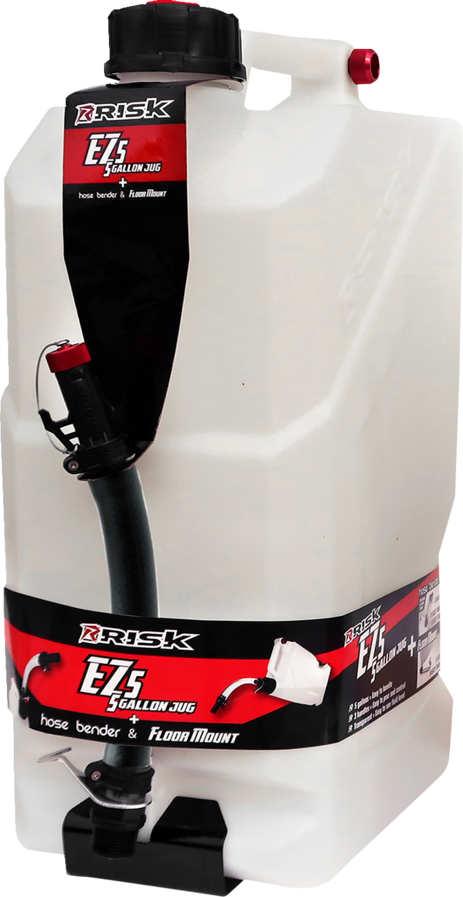 RISK RACING EZ Utility Jug - w/"Black Edition" Premium Hose Bender/Floor Mount - 5 gal 14210