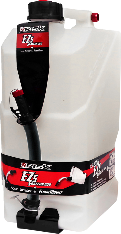 RISK RACING EZ Utility Jug - w/"Black Edition" Premium Hose Bender/Floor Mount - 5 gal 14210