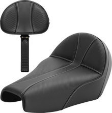 SADDLEMEN Dominator Seat - Black w/ Silver Stitching - XL '04-'22 807-11B-0042