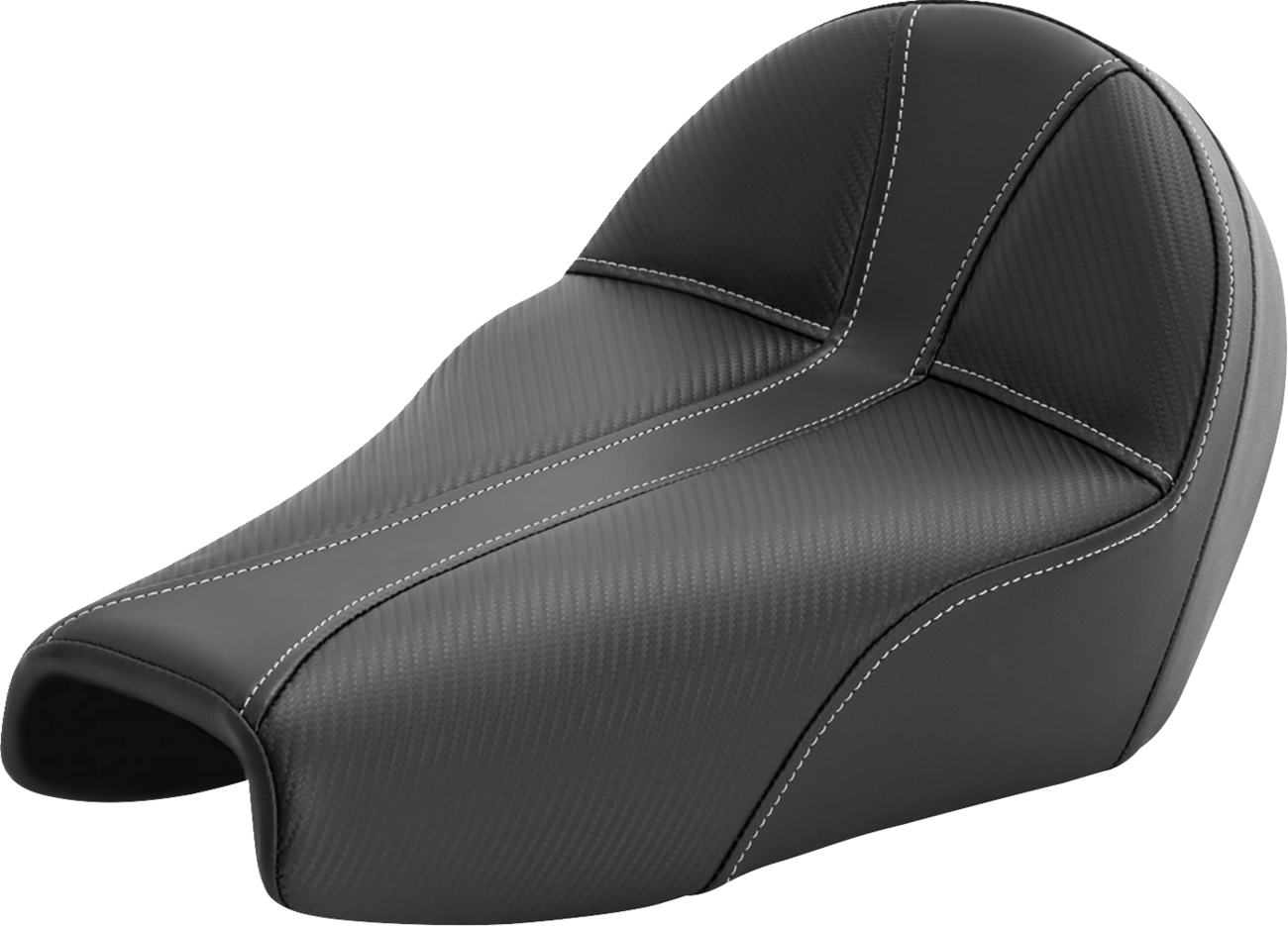 SADDLEMEN Dominator Seat - Black w/ Silver Stitching - XL '04-'22 807-11B-0042