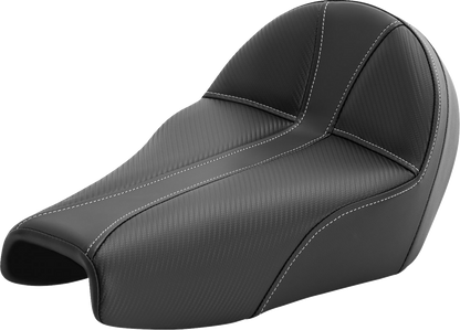 SADDLEMEN Dominator Seat - Black w/ Silver Stitching - XL '04-'22 807-11B-0042