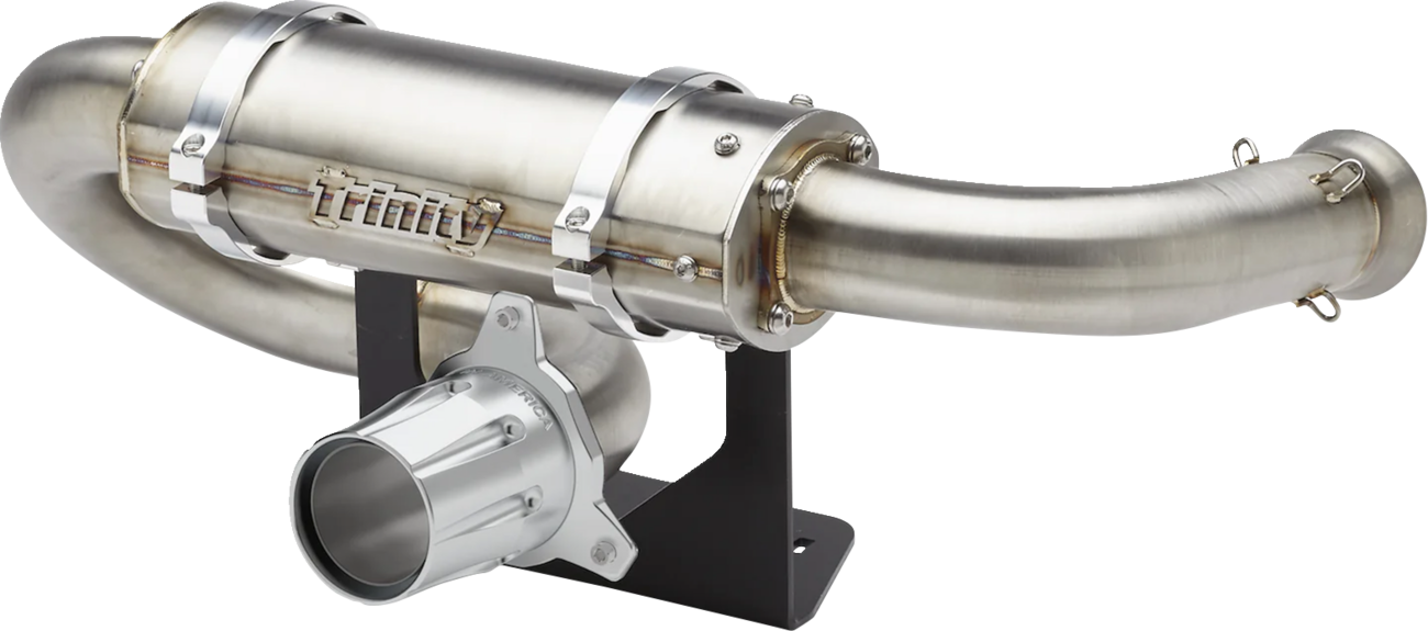 TRINITY RACING Center Exit Slip-On Muffler - With Tip TR-4184ST