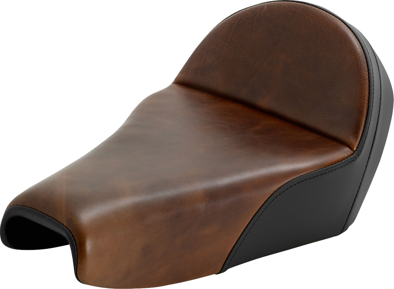 SADDLEMEN Lariat Solo Seat - Distressed Leather - 3.3 Gal Tank - XL '04-'22 807-11B-0041