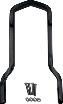 DRAG SPECIALTIES Square Sissy Bar - Short - Black - 10" H x 7.5" W X08-0041GBS